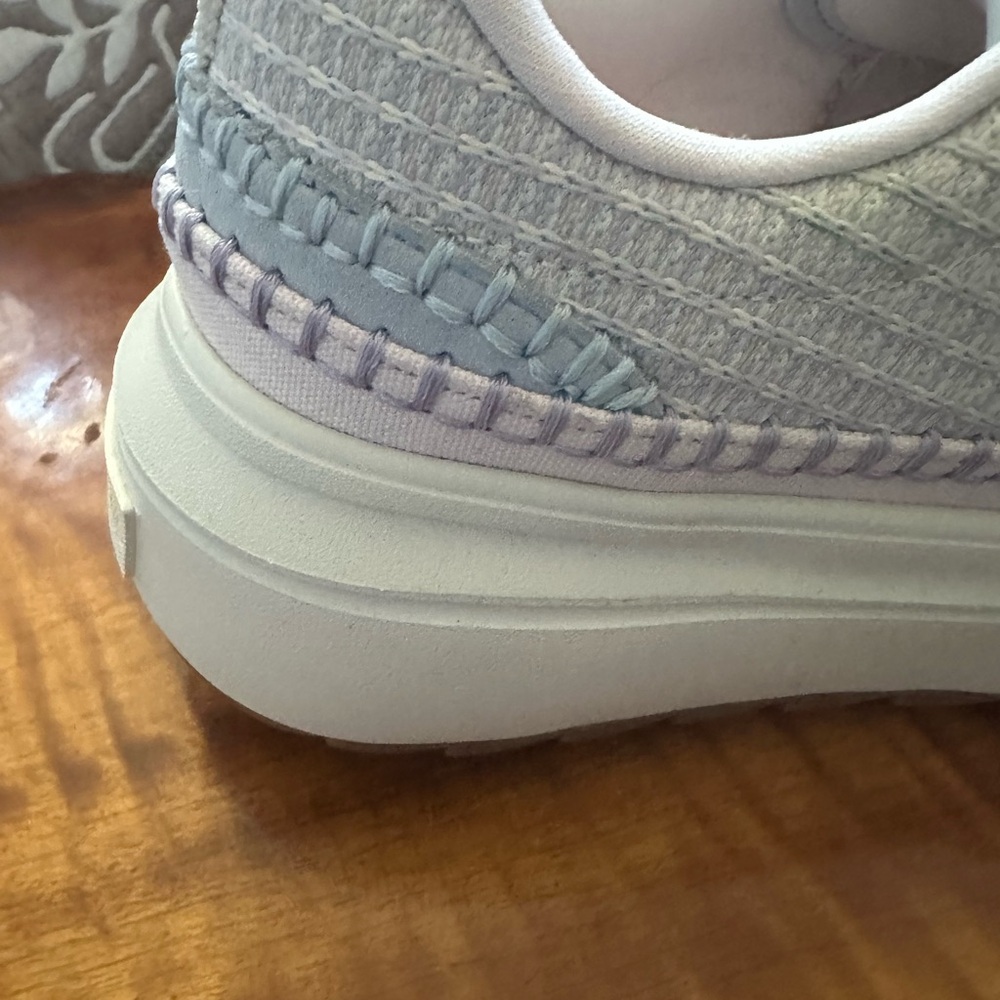 Skechers Women's Light Blue and Cream Sneakers - Picture 5 of 8
